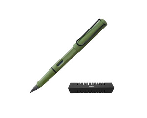 Ручка перьевая Lamy 041 safari EF цвет чернил синий цвет корпуса оливковый (артикул производителя 4035670)